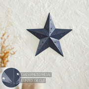 Metal Star Punched Navy 12x12