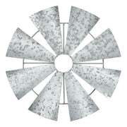 Galvanized Metal Windmill Blades Wall Hanging 16.75x16.75