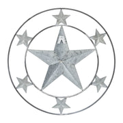 Metal Stars Round Wall Hanging 12.5x12.5