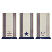 Celebration America My Sweet Home Ruffled Tea Towel Set of 3 16x28