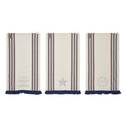 Celebration America My Sweet Home Ruffled Tea Towel Set of 3 16x28
