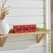 Land That I Love w/ White Stars Block Sign 3x10x1