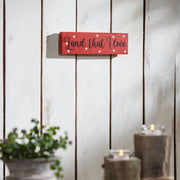 Land That I Love w/ White Stars Block Sign 3x10x1