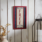 Home Of The Free Because They Were Brave Wall Sign 16x10