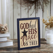 God Shed His Grace On Thee Framed Wall Sign 12x10