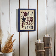 God Shed His Grace On Thee Framed Wall Sign 12x10