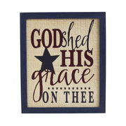 God Shed His Grace On Thee Framed Wall Sign 12x10