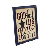 God Shed His Grace On Thee Framed Wall Sign 12x10