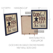 God Shed His Grace On Thee Framed Wall Sign 12x10