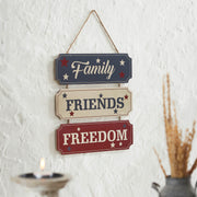 Family Friends Freedom Wall Hanging 12x12