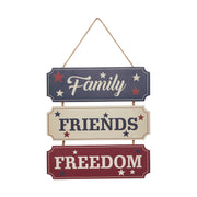 Family Friends Freedom Wall Hanging 12x12