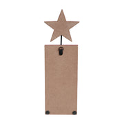 HOME w/ Star In Red Outline Wall Hanging 16x5