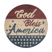 God Bless America Round Wall Hanging 11 Inch Diameter