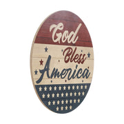God Bless America Round Wall Hanging 11 Inch Diameter
