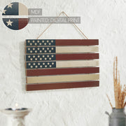 USA Flag Stacked Wall Hanging 12x20