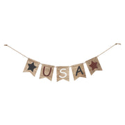 RWB USA And Stars Banner w/ Twine 5x20