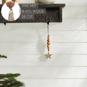 Natural Beads & Star Ornament 6x2