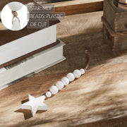 White Beads & Star Ornament 6x2