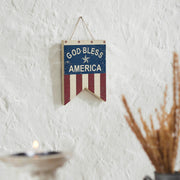 God Bless America Dovetail Flag Wall Hanging 8x6