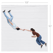 White Waffle Weave King Blanket 90x108 - 100% Cotton, Lightweight, for Bed, Couch, Sofa - Farmhouse Boho Bedroom & Living Room Decor