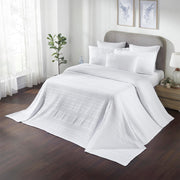 Waffle Weave White Twin Blanket 66x90 - 100% Cotton, Lightweight Farmhouse Cover for Bed, Couch & Sofa