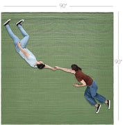 Waffle Weave Olive Green Queen Blanket 90x90 - 100% Cotton, Lightweight, for Bed, Couch, Sofa - Farmhouse & Boho Home Decor