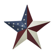 Painted Metal American Flag Theme Star 12x12