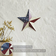 Painted Metal American Flag Theme Star 12x12