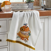 Pumpkin Floral Tea Towel 19x28