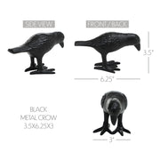Black Metal Crow 3.5x6.25x3