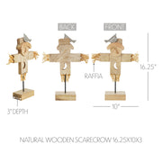 Natural Wooden Scarecrow 16.25x10x3