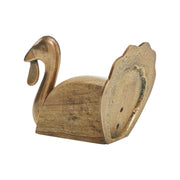 Wooden Turkey w/ Burnished Metal 6x8.5x6.5