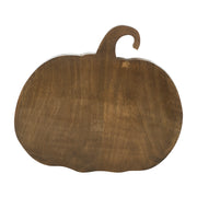 Dark Wooden Pumpkin Decorative Tray 12x13.75x1
