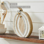 Carved Wooden Pumpkin Distressed White 12x8.75x1.5