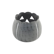 Jack-O-Lantern Candle Holder Antique Grey 4.25x5.25x5.25