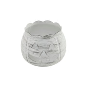 Jack-O-Lantern Candle Holder Antique White 4.25x5.25x5.25