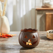 Jack-O-Lantern Candle Holder Bronze 4.25x5.25x5.25