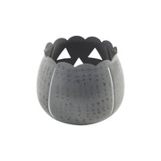 Jack-O-Lantern Candle Holder Antique Grey 6.25x7.5x7.5