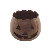 Jack-O-Lantern Candle Holder Bronze 6.25x7.5x7.5