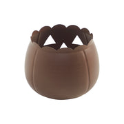 Jack-O-Lantern Candle Holder Bronze 6.25x7.5x7.5