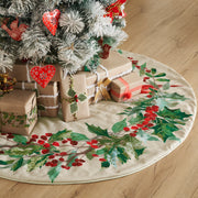 Cardinal Holly Tree Skirt 48