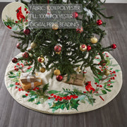 Cardinal Holly Tree Skirt 48