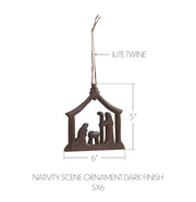 Nativity Scene Ornament Dark Finish - 5 inch