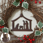 Nativity Scene Ornament Dark Finish - 5 inch