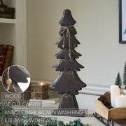 Tidings Timber Dark Wooden Tree 25x9x2