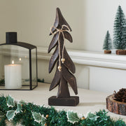 Festive Boughs Dark Wooden Tree 14x4x2