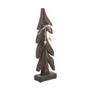 Festive Boughs Dark Wooden Tree 14x4x2