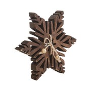 Dark Wooden Snowflake 7.75x7.75x1