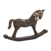 Dark Wooden Rocking Horse 9.5x15x1.5