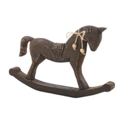 Dark Wooden Rocking Horse 9.5x15x1.5